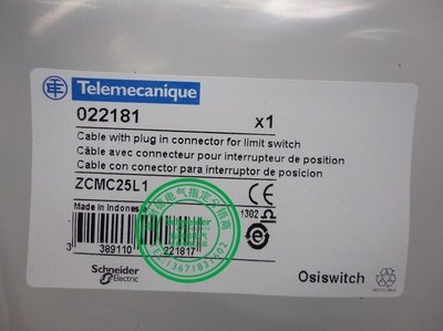 【【正宗】施耐德 ZCMD25行程开关尾线 ZCMC25L1 1米】价格,厂家,图片,电工开关,上海颖佑自动化科技-